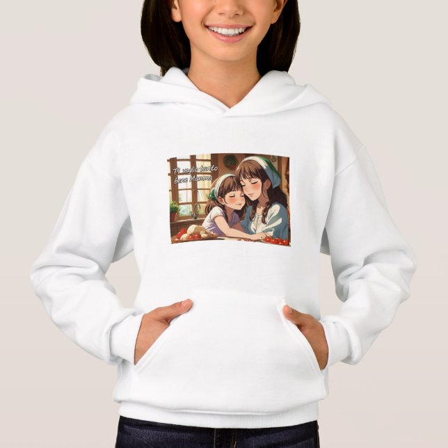 I Love You Mom (in Italian) – Kids Hoodie (Devant)