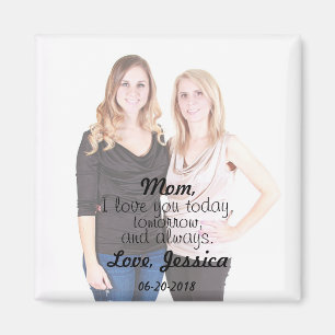 I Love You Mom Photo Message Magnet