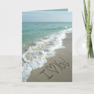 I Love You, Sandy Beach Carte Saint Valentin