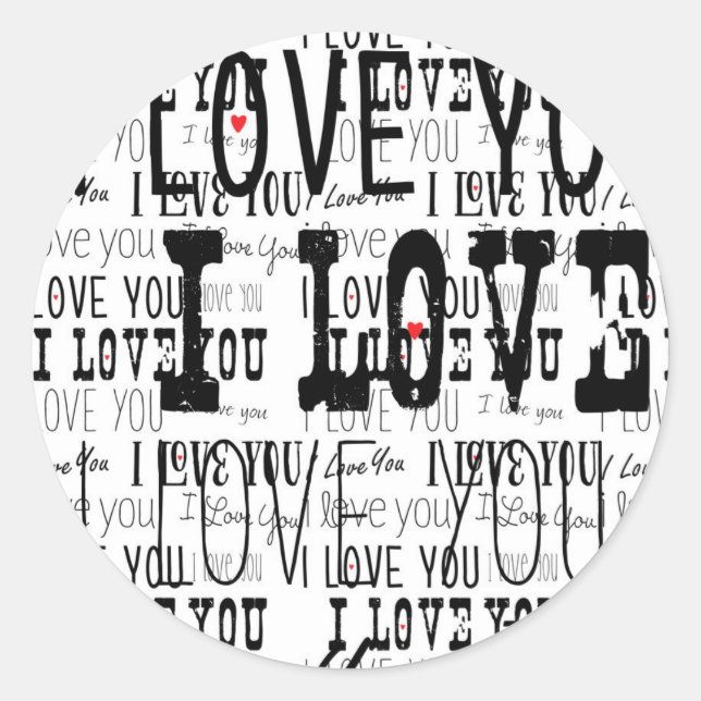 I LOVE YOU Scramble Stickers de Valentine sur mesu (Devant)