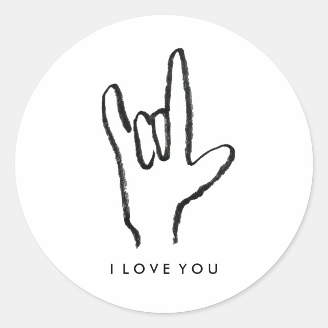 I Love You Sign Language Stickers (Devant)