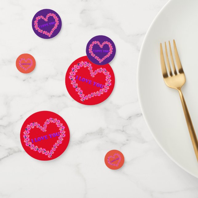 I Love You Table Confetti (Groupe)