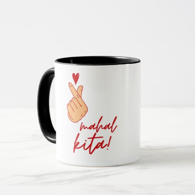 I Love You Tagalog Mahal Kita Mug (Devant gauche)