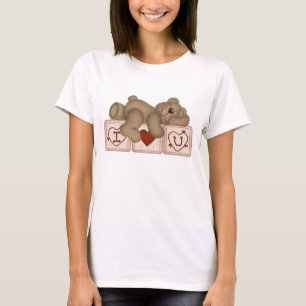 I Love You Teddy Bear - T-shirt femme