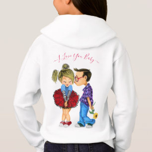 I Love You Texte Sweat - shirt à capuche Romantiqu