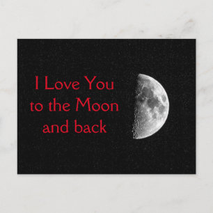 I Love You to the Moon and back - Carte postale