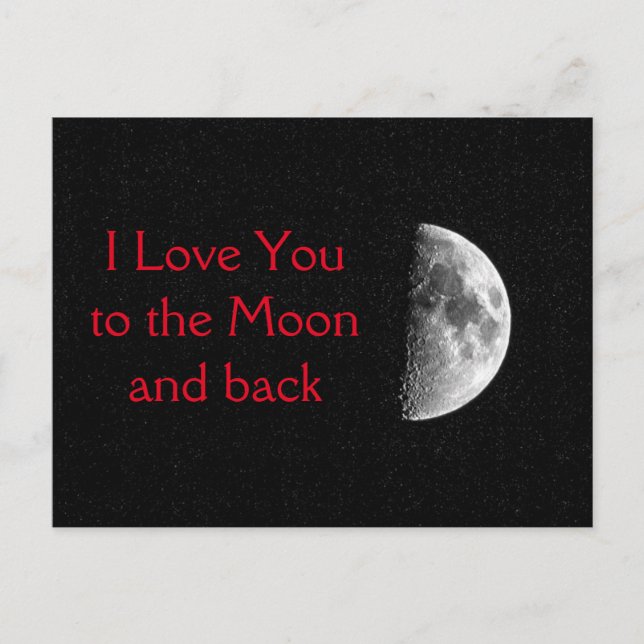 I Love You to the Moon and back - Carte postale (Devant)
