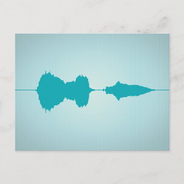 I Love You Waveform Carte Postale 1 (Devant)