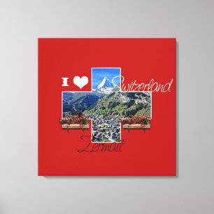 I love Zermatt, Suisse - Toile enveloppée