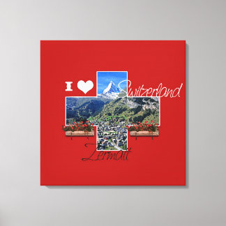 I love Zermatt, Suisse - Toile enveloppée