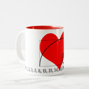 I Love Zero, One, et Fibonacci Mug
