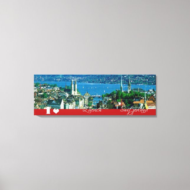 I Love Zuerich Suisse - Toile Enveloppée (Recto)