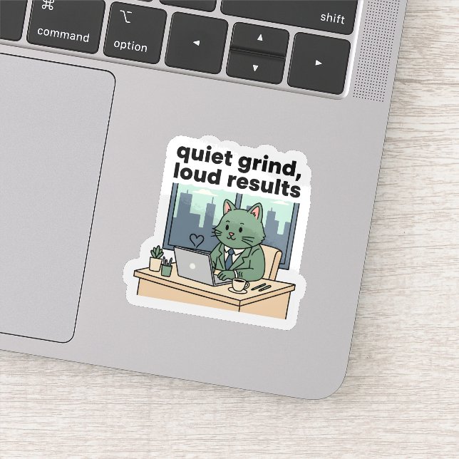 I’m Building a New Me Sticker Cute Cat Motivation (Détail)