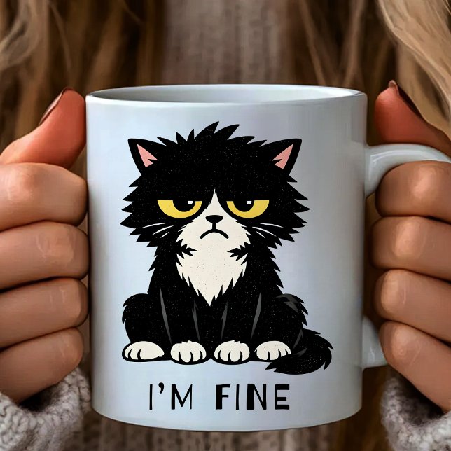 I’m Fine - Funny cat mug (Créateur téléchargé)