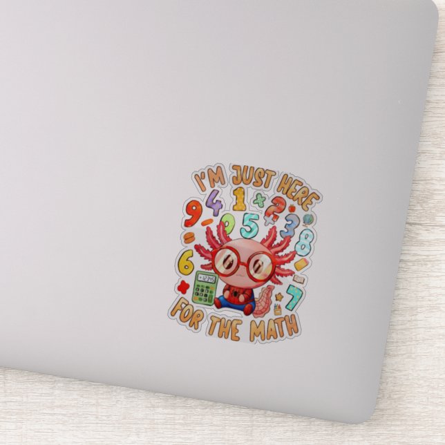 I’m Just Here for the Math Cute Maths Sticker UK (Détail)