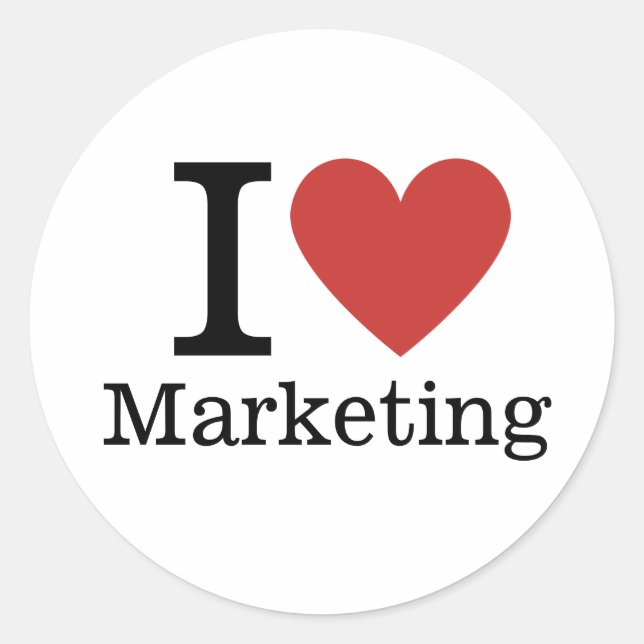 I ❤️ Marketing pour les employés Stickers PERSONNA (Devant)