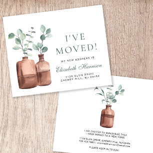 I Moved Eucalyptus Aquarelle Moving Faire-part