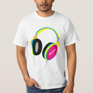 I musique de coeur - T-shirt d'écouteurs