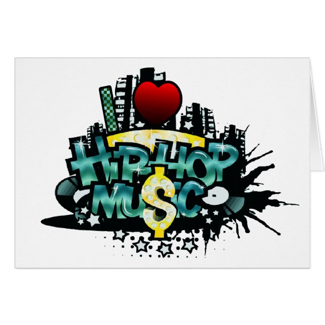I musique de hip hop de coeur (Devant horizontal)