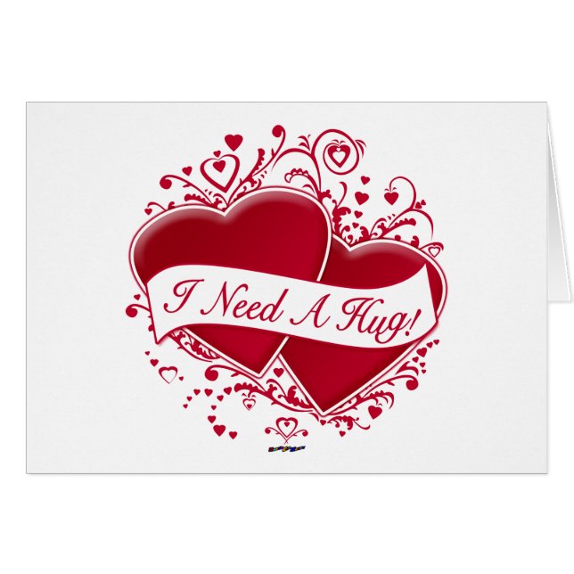 I Need A Hug! Red Hearts (Devant horizontal)