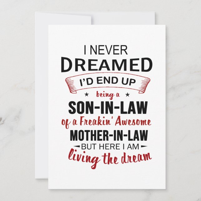 I Never Dreamed Being Son-In-Law Freakin' Awesome (Devant)