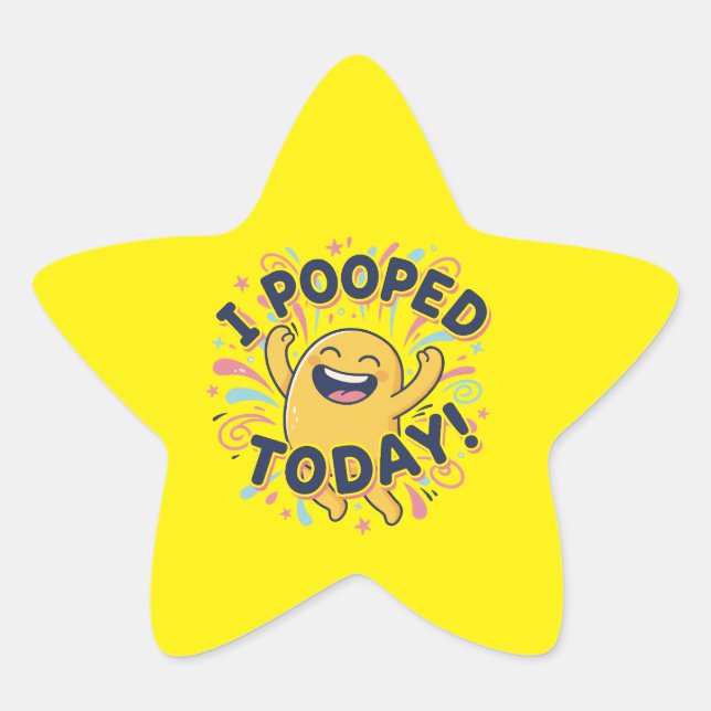 I POOPED TODAY - star stickers (Devant)