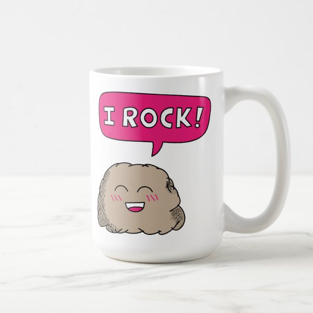 I Rock Cute Rock Pun Humour Mug (Droite)