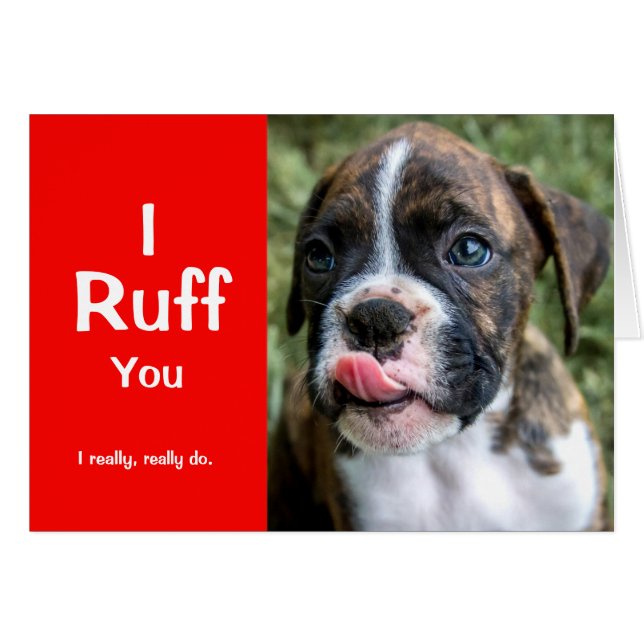 I Ruff vous carte de chiot (Devant horizontal)