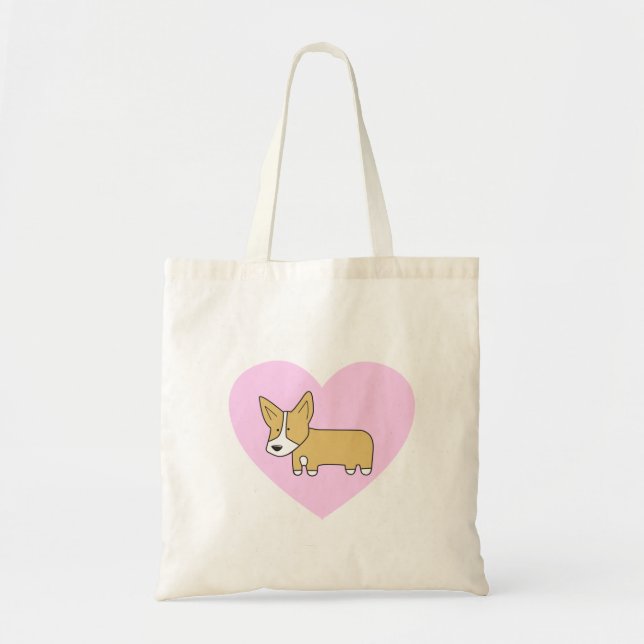 I sac fourre-tout à Corgis de coeur (Devant)