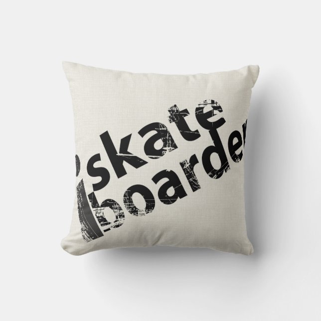 i Skateboard Coussin Black and White Thailande (Recto)