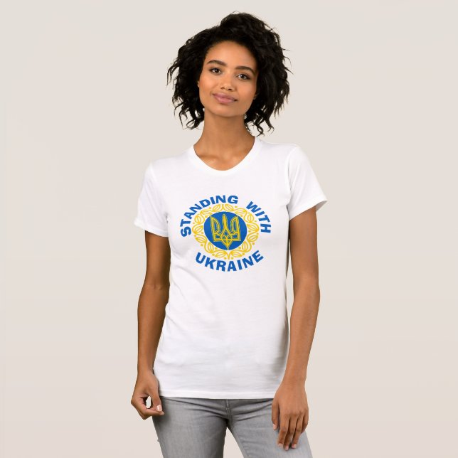 I STAND FOR UKRAINE Fine Jersey Women's T-Shirt (Devant entier)