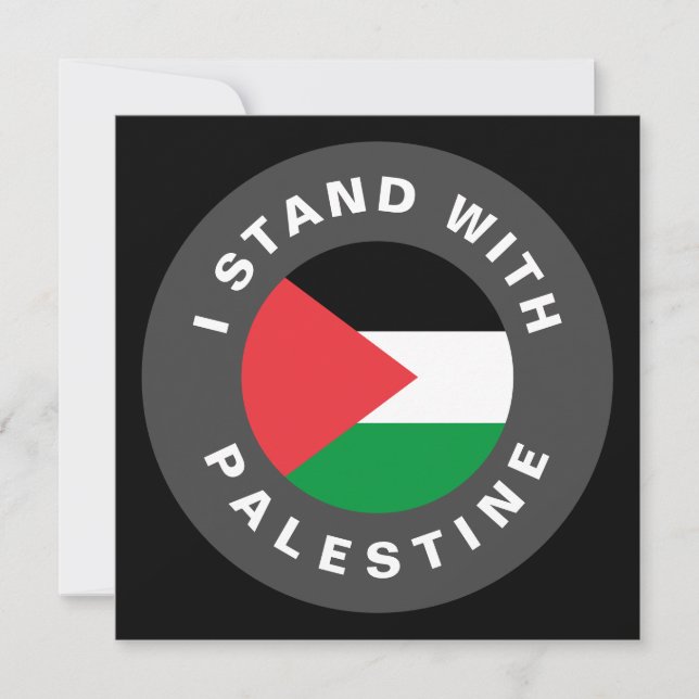 I Stand with Palestine personnalisé drapeau texte  (Devant)