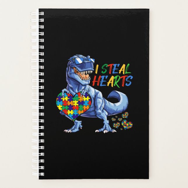 I Steal Heart Puzzle Autism Awareness Dinosaures (Devant)