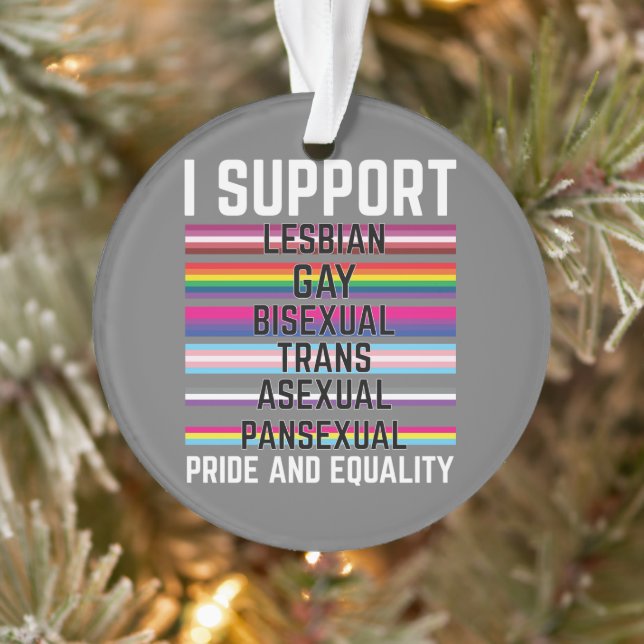 I Support Lesbian Gay Bisexual Trans Asexual Panse (Arbre)