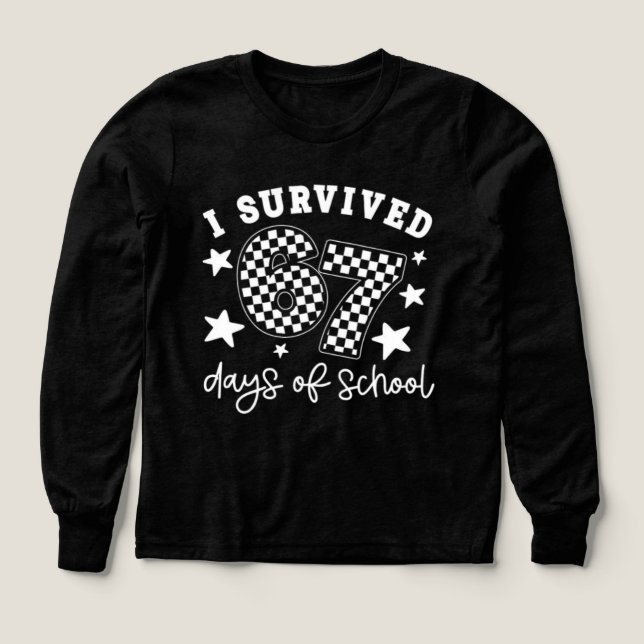 I Survived 67 Days of School PNG | Funny Teacher & (Motif recto)