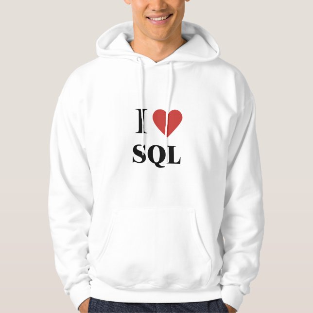 I SWEAT - SHIRT À CAPUCHE SQL HEART (Devant)