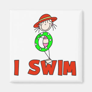 I Swim Girl Magnet