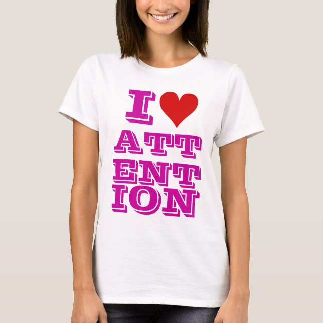I T-SHIRT D'ATTENTION DE COEUR (Devant)