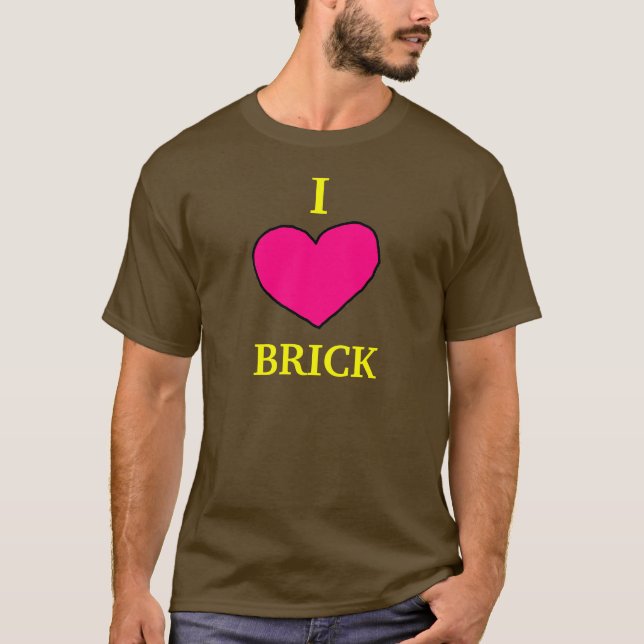 I T-shirt de brique de coeur (Devant)