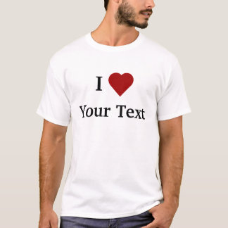 I T-shirt de coeur (personnalisez)