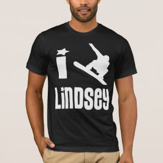 I T-shirt de pièce en t d'art de Lindsey de coeur