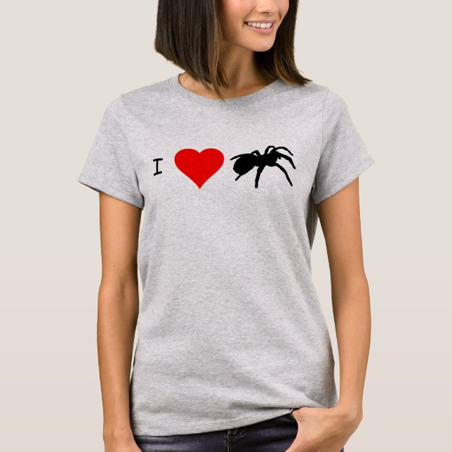 I T-shirt de tarentules de coeur (acier léger) (Devant)