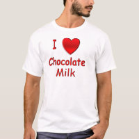 I T-shirts de lait chocolaté de coeur
