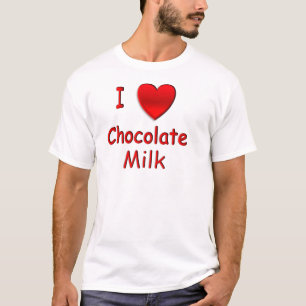 I T-shirts de lait chocolaté de coeur