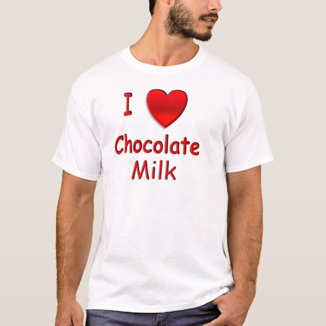 I T-shirts de lait chocolaté de coeur (Devant)
