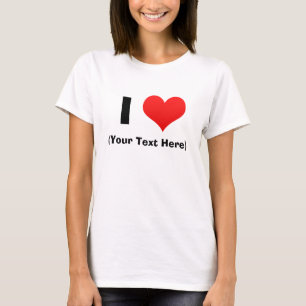 I T-shirts personnalisés par coeur