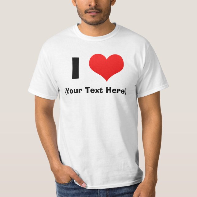 I T-shirts personnalisés par coeur (Devant)