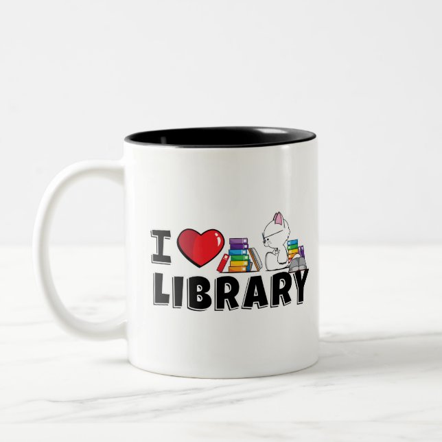 I tasse de bibliothèque de coeur (Gauche)
