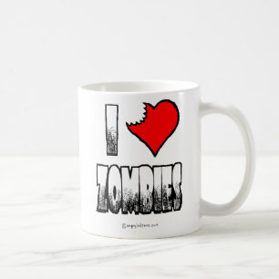I tasse de café de zombis de coeur