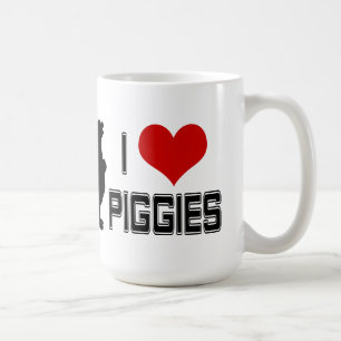 I tasse de coffe de Piggies de coeur
